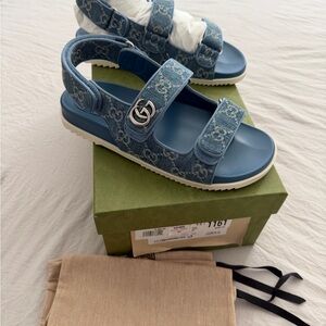 Gucci Denim Light Blue Sandals
